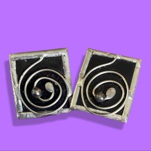 Vintage Unique Stained Glass Earring